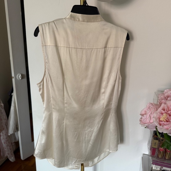Theory chameusse cream silk blouse - Picture 4 of 4